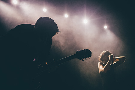 playing guitar